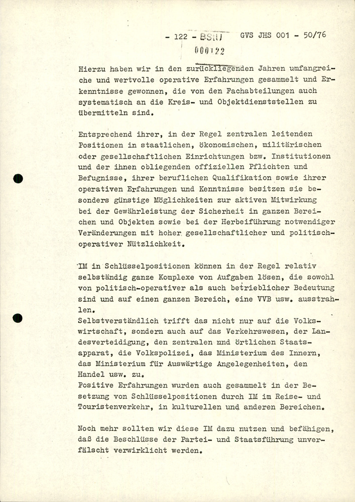Dissertation "Zur Rolle und dem aktuell-politischen Inhalt eines aufgabenbezogenen Feindbildes in der Zusammenarbeit mit IM"