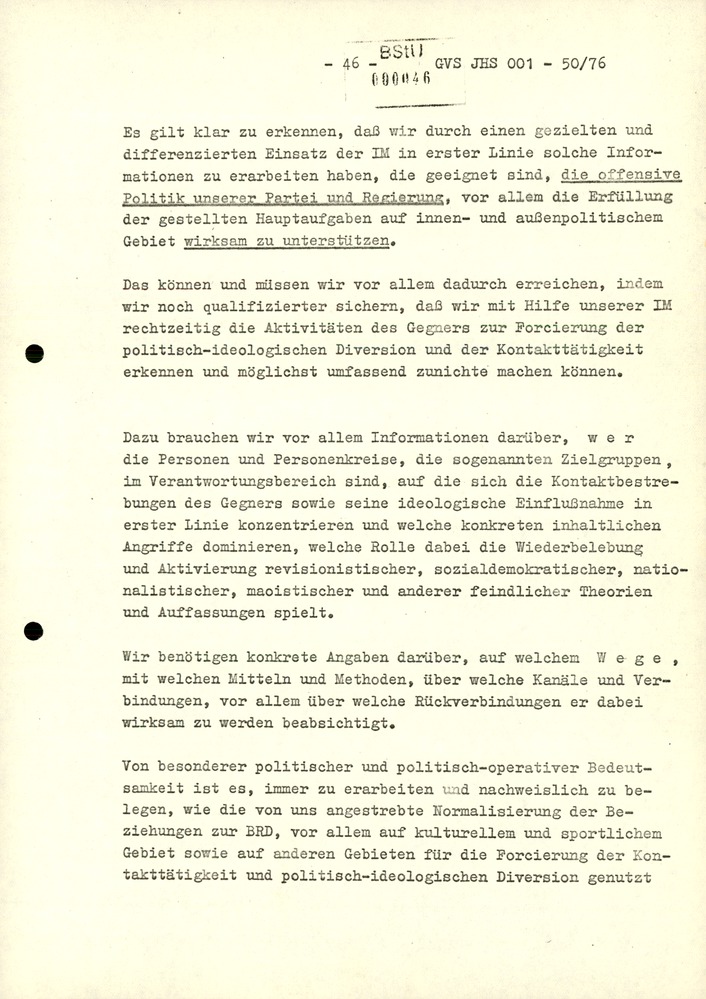 Dissertation "Zur Rolle und dem aktuell-politischen Inhalt eines aufgabenbezogenen Feindbildes in der Zusammenarbeit mit IM"