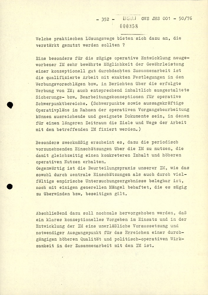 Dissertation "Zur Rolle und dem aktuell-politischen Inhalt eines aufgabenbezogenen Feindbildes in der Zusammenarbeit mit IM"