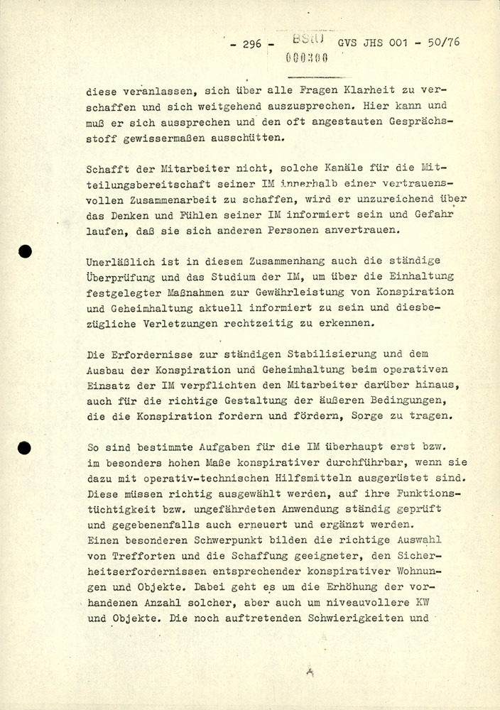 Dissertation "Zur Rolle und dem aktuell-politischen Inhalt eines aufgabenbezogenen Feindbildes in der Zusammenarbeit mit IM"