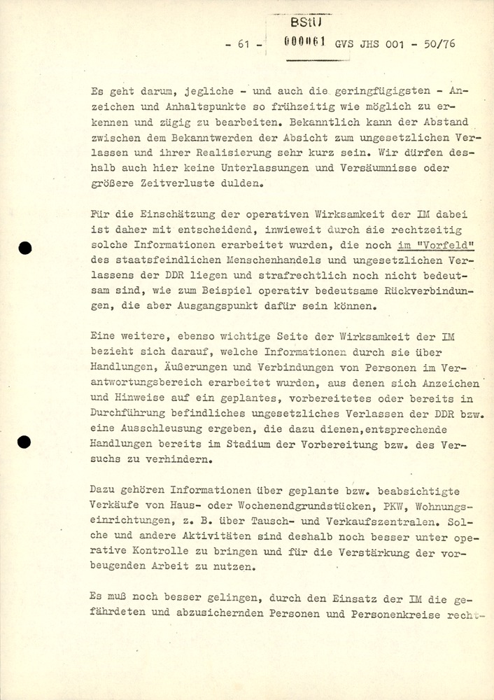 Dissertation "Zur Rolle und dem aktuell-politischen Inhalt eines aufgabenbezogenen Feindbildes in der Zusammenarbeit mit IM"
