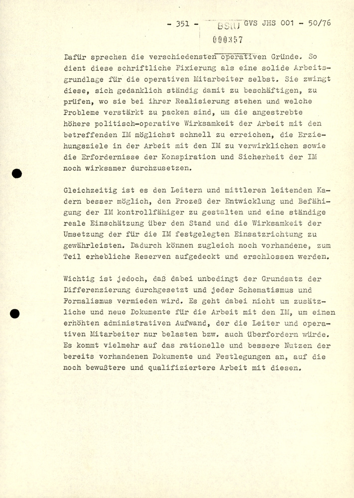Dissertation "Zur Rolle und dem aktuell-politischen Inhalt eines aufgabenbezogenen Feindbildes in der Zusammenarbeit mit IM"