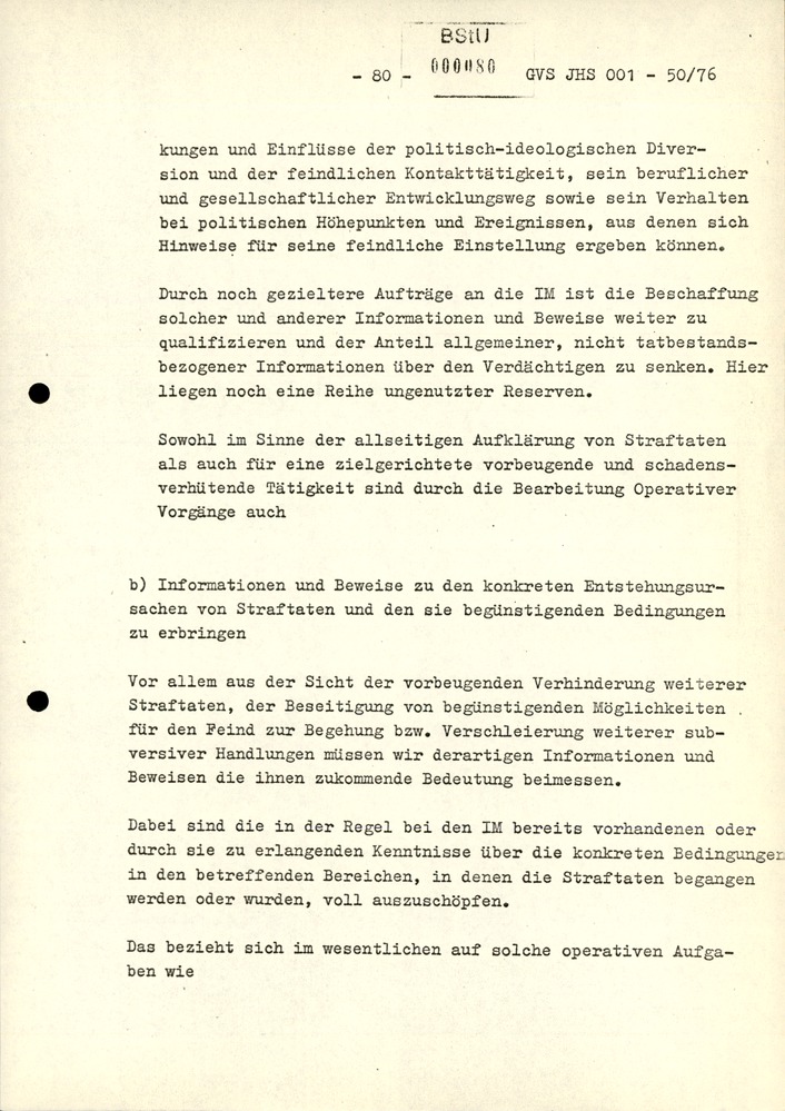 Dissertation "Zur Rolle und dem aktuell-politischen Inhalt eines aufgabenbezogenen Feindbildes in der Zusammenarbeit mit IM"