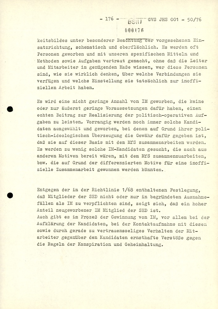 Dissertation "Zur Rolle und dem aktuell-politischen Inhalt eines aufgabenbezogenen Feindbildes in der Zusammenarbeit mit IM"