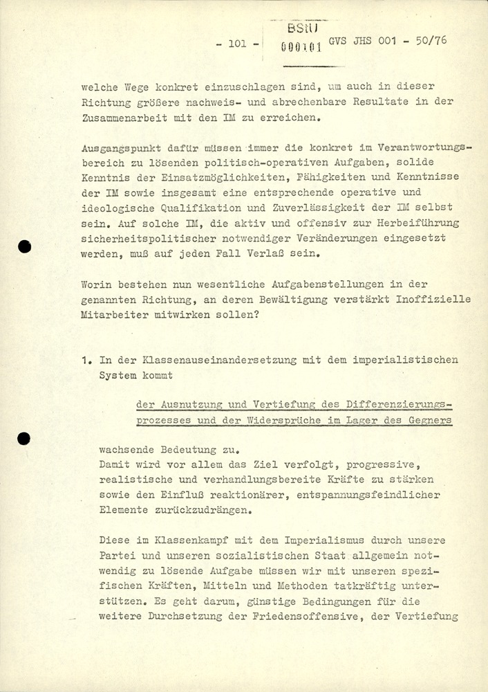 Dissertation "Zur Rolle und dem aktuell-politischen Inhalt eines aufgabenbezogenen Feindbildes in der Zusammenarbeit mit IM"