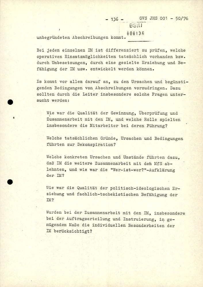 Dissertation "Zur Rolle und dem aktuell-politischen Inhalt eines aufgabenbezogenen Feindbildes in der Zusammenarbeit mit IM"