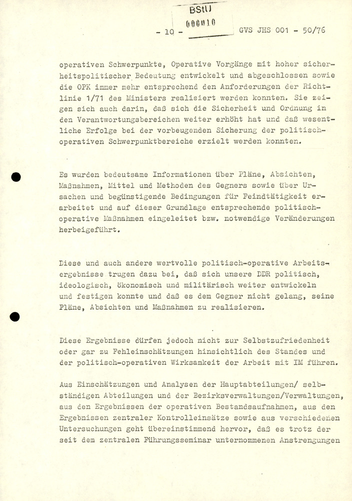 Dissertation "Zur Rolle und dem aktuell-politischen Inhalt eines aufgabenbezogenen Feindbildes in der Zusammenarbeit mit IM"