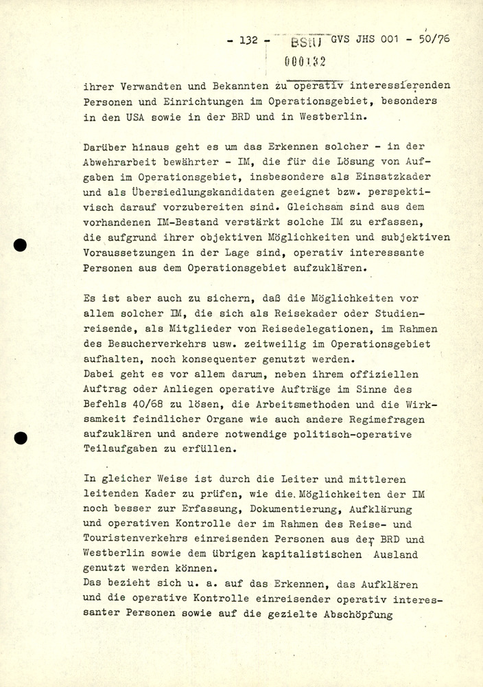 Dissertation "Zur Rolle und dem aktuell-politischen Inhalt eines aufgabenbezogenen Feindbildes in der Zusammenarbeit mit IM"