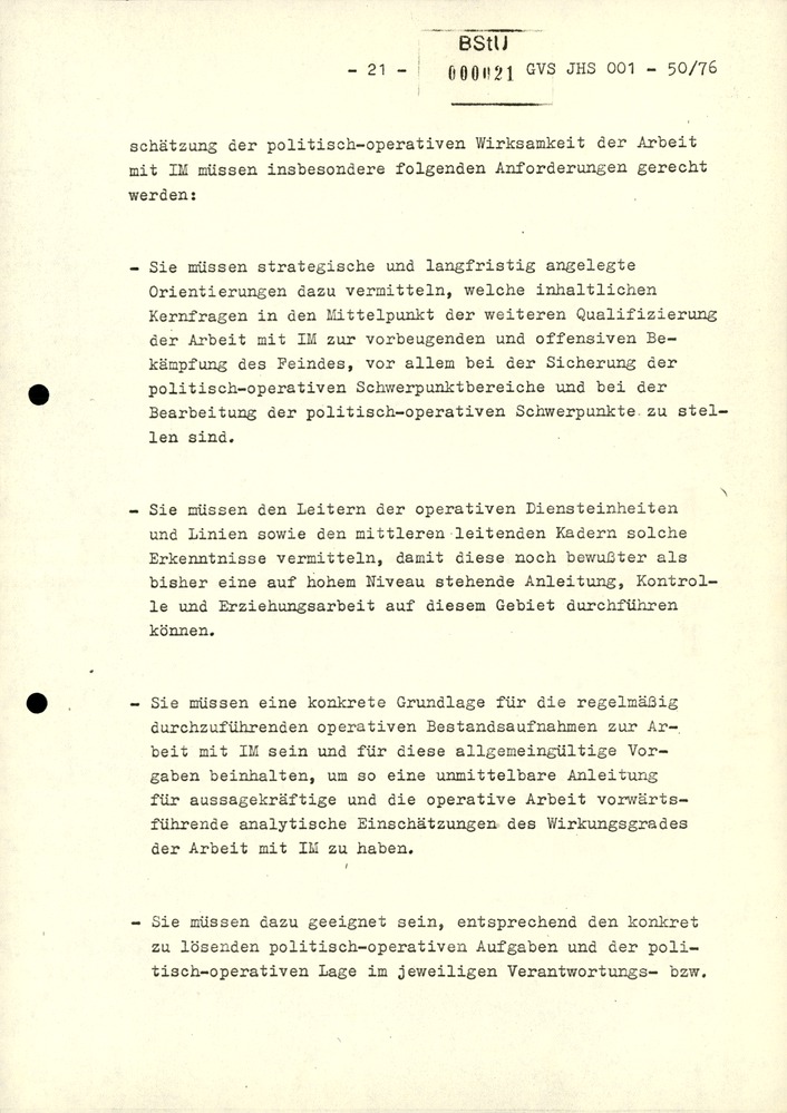 Dissertation "Zur Rolle und dem aktuell-politischen Inhalt eines aufgabenbezogenen Feindbildes in der Zusammenarbeit mit IM"