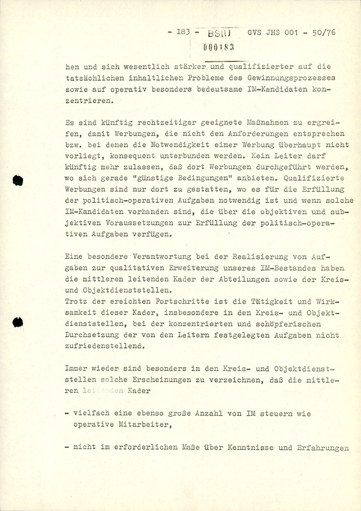 Dissertation "Zur Rolle und dem aktuell-politischen Inhalt eines aufgabenbezogenen Feindbildes in der Zusammenarbeit mit IM"