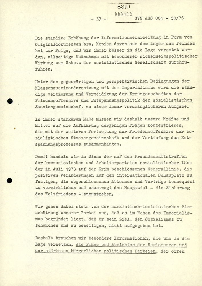 Dissertation "Zur Rolle und dem aktuell-politischen Inhalt eines aufgabenbezogenen Feindbildes in der Zusammenarbeit mit IM"