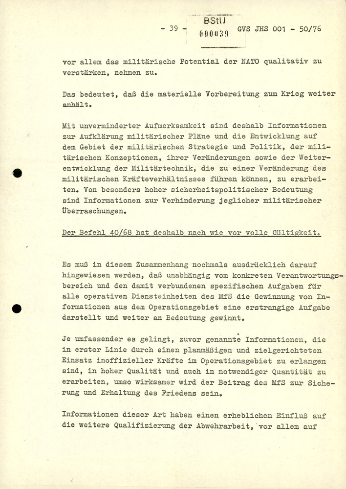 Dissertation "Zur Rolle und dem aktuell-politischen Inhalt eines aufgabenbezogenen Feindbildes in der Zusammenarbeit mit IM"