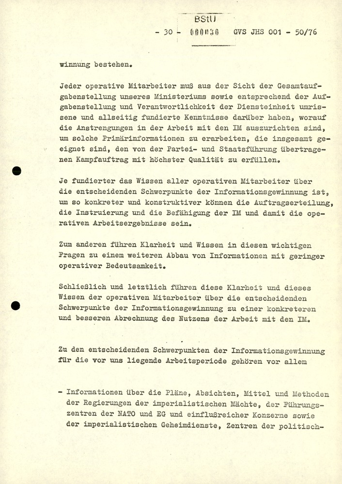 Dissertation "Zur Rolle und dem aktuell-politischen Inhalt eines aufgabenbezogenen Feindbildes in der Zusammenarbeit mit IM"