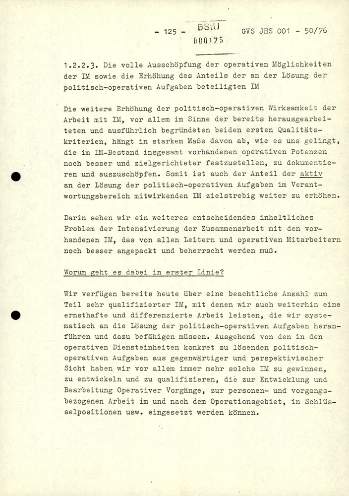 Dissertation "Zur Rolle und dem aktuell-politischen Inhalt eines aufgabenbezogenen Feindbildes in der Zusammenarbeit mit IM"