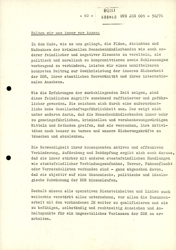 Dissertation "Zur Rolle und dem aktuell-politischen Inhalt eines aufgabenbezogenen Feindbildes in der Zusammenarbeit mit IM"