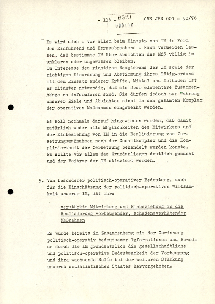 Dissertation "Zur Rolle und dem aktuell-politischen Inhalt eines aufgabenbezogenen Feindbildes in der Zusammenarbeit mit IM"