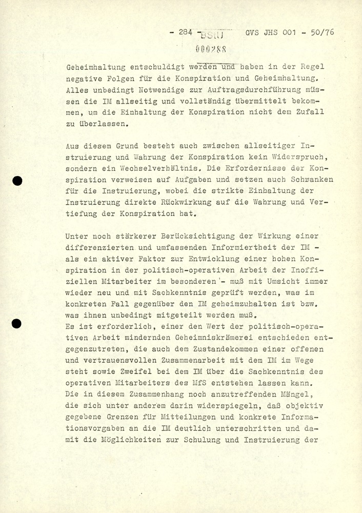 Dissertation "Zur Rolle und dem aktuell-politischen Inhalt eines aufgabenbezogenen Feindbildes in der Zusammenarbeit mit IM"