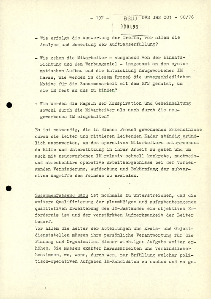 Dissertation "Zur Rolle und dem aktuell-politischen Inhalt eines aufgabenbezogenen Feindbildes in der Zusammenarbeit mit IM"