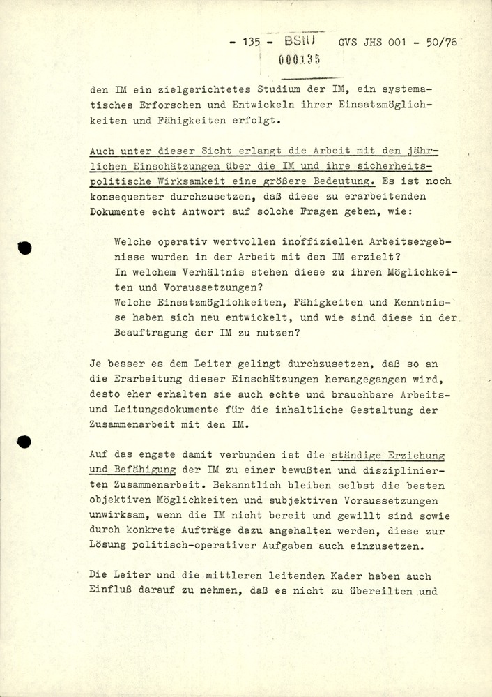 Dissertation "Zur Rolle und dem aktuell-politischen Inhalt eines aufgabenbezogenen Feindbildes in der Zusammenarbeit mit IM"