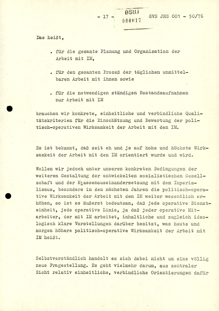 Dissertation "Zur Rolle und dem aktuell-politischen Inhalt eines aufgabenbezogenen Feindbildes in der Zusammenarbeit mit IM"