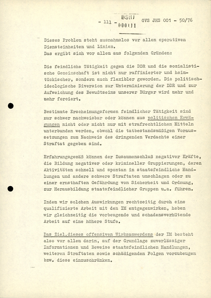 Dissertation "Zur Rolle und dem aktuell-politischen Inhalt eines aufgabenbezogenen Feindbildes in der Zusammenarbeit mit IM"