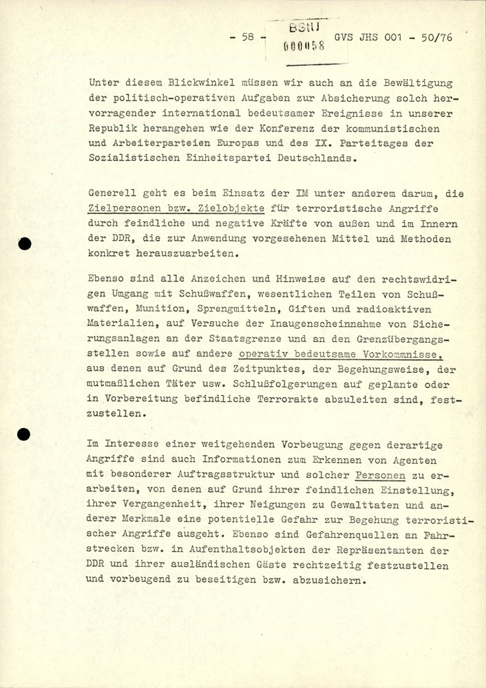 Dissertation "Zur Rolle und dem aktuell-politischen Inhalt eines aufgabenbezogenen Feindbildes in der Zusammenarbeit mit IM"
