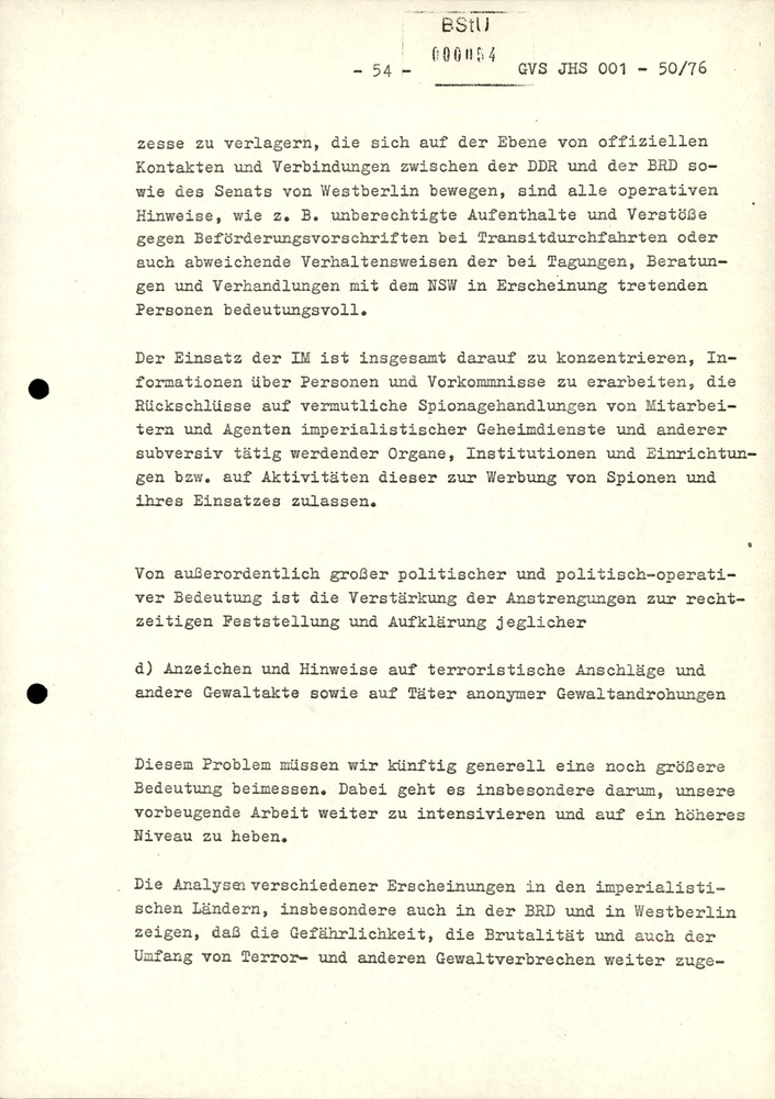 Dissertation "Zur Rolle und dem aktuell-politischen Inhalt eines aufgabenbezogenen Feindbildes in der Zusammenarbeit mit IM"