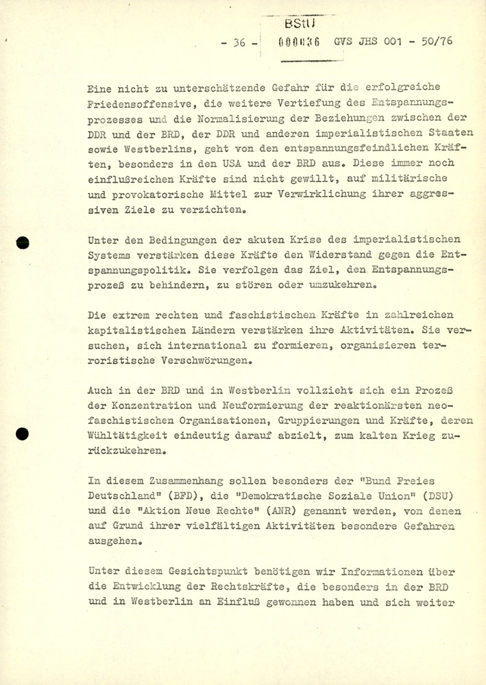 Dissertation "Zur Rolle und dem aktuell-politischen Inhalt eines aufgabenbezogenen Feindbildes in der Zusammenarbeit mit IM"