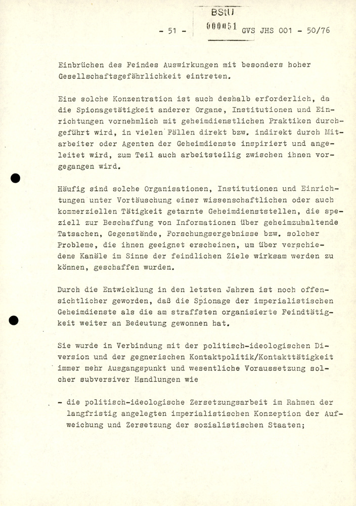 Dissertation "Zur Rolle und dem aktuell-politischen Inhalt eines aufgabenbezogenen Feindbildes in der Zusammenarbeit mit IM"