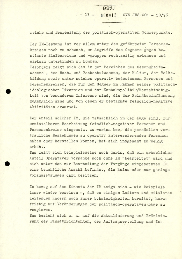 Dissertation "Zur Rolle und dem aktuell-politischen Inhalt eines aufgabenbezogenen Feindbildes in der Zusammenarbeit mit IM"