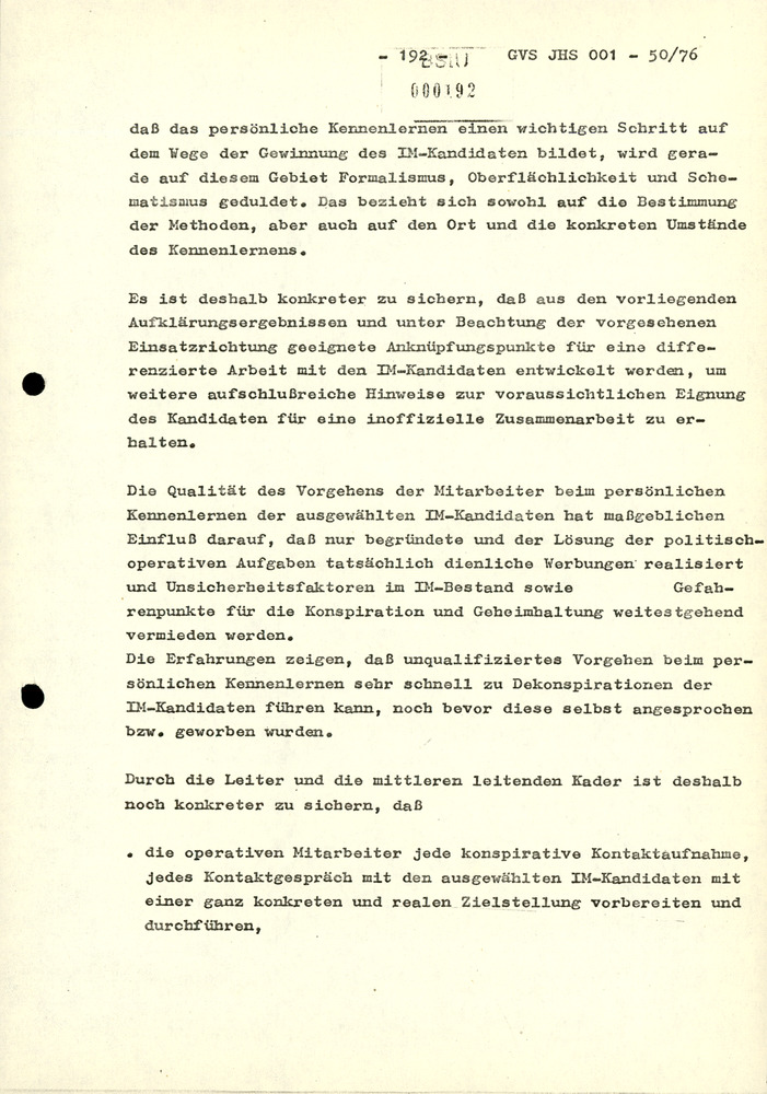 Dissertation "Zur Rolle und dem aktuell-politischen Inhalt eines aufgabenbezogenen Feindbildes in der Zusammenarbeit mit IM"