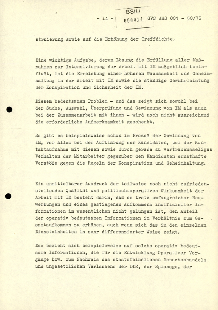 Dissertation "Zur Rolle und dem aktuell-politischen Inhalt eines aufgabenbezogenen Feindbildes in der Zusammenarbeit mit IM"