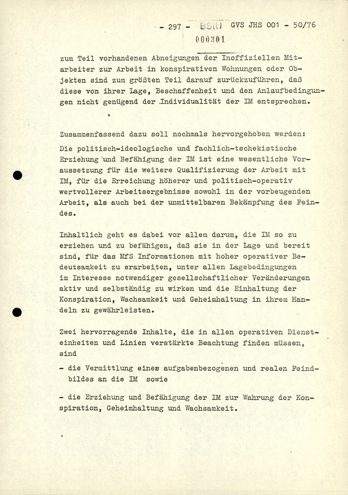 Dissertation "Zur Rolle und dem aktuell-politischen Inhalt eines aufgabenbezogenen Feindbildes in der Zusammenarbeit mit IM"
