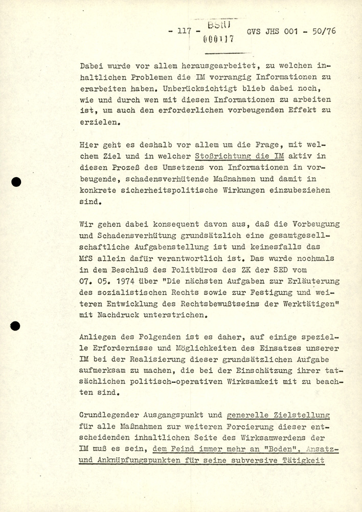 Dissertation "Zur Rolle und dem aktuell-politischen Inhalt eines aufgabenbezogenen Feindbildes in der Zusammenarbeit mit IM"