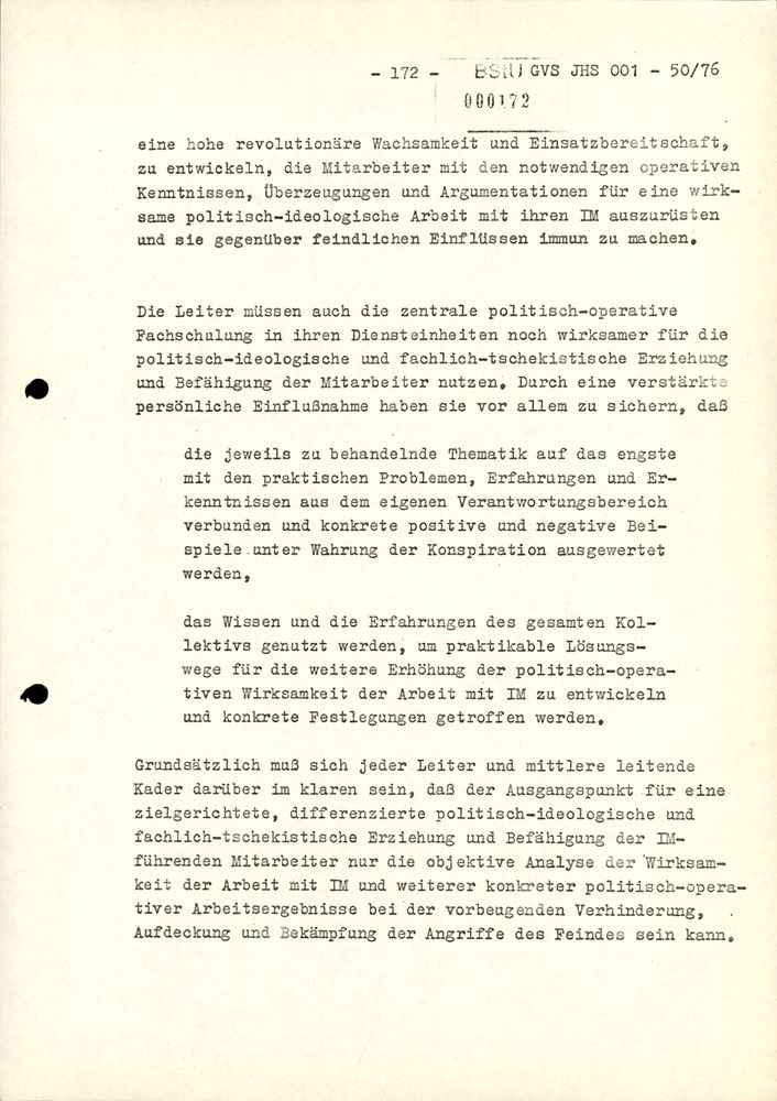 Dissertation "Zur Rolle und dem aktuell-politischen Inhalt eines aufgabenbezogenen Feindbildes in der Zusammenarbeit mit IM"