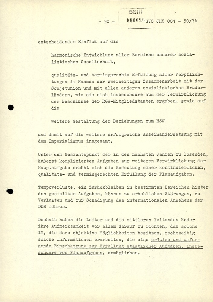 Dissertation "Zur Rolle und dem aktuell-politischen Inhalt eines aufgabenbezogenen Feindbildes in der Zusammenarbeit mit IM"