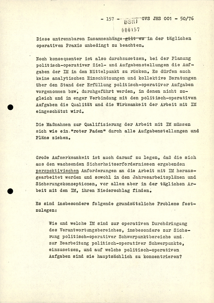 Dissertation "Zur Rolle und dem aktuell-politischen Inhalt eines aufgabenbezogenen Feindbildes in der Zusammenarbeit mit IM"