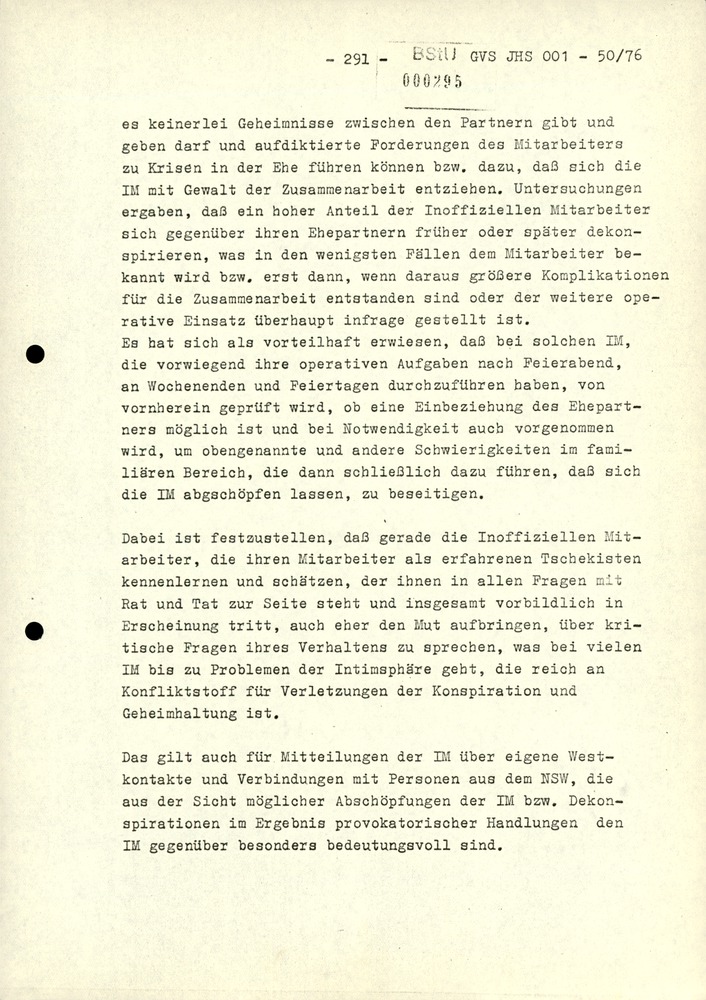 Dissertation "Zur Rolle und dem aktuell-politischen Inhalt eines aufgabenbezogenen Feindbildes in der Zusammenarbeit mit IM"