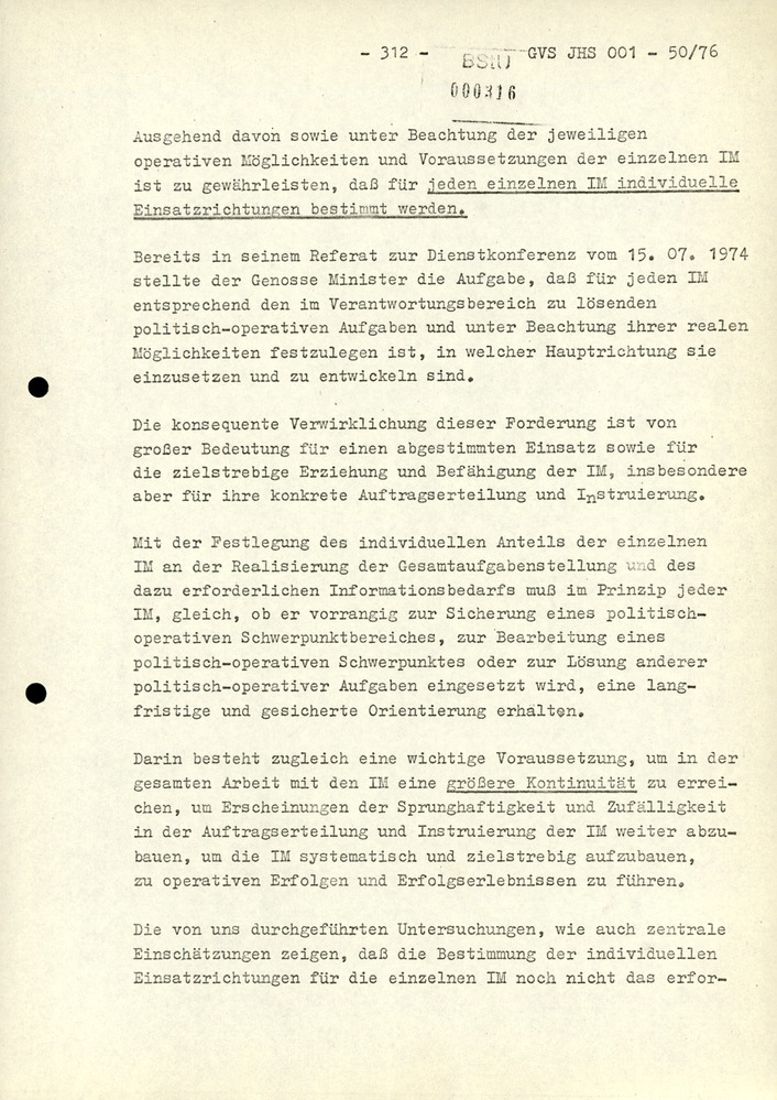 Dissertation "Zur Rolle und dem aktuell-politischen Inhalt eines aufgabenbezogenen Feindbildes in der Zusammenarbeit mit IM"
