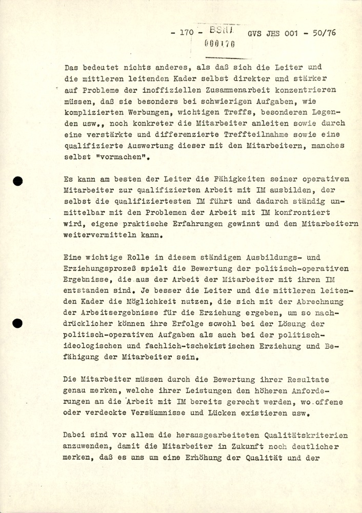 Dissertation "Zur Rolle und dem aktuell-politischen Inhalt eines aufgabenbezogenen Feindbildes in der Zusammenarbeit mit IM"