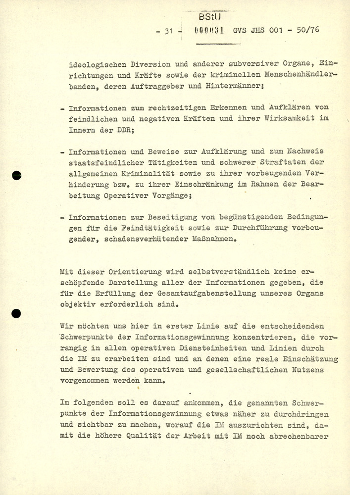 Dissertation "Zur Rolle und dem aktuell-politischen Inhalt eines aufgabenbezogenen Feindbildes in der Zusammenarbeit mit IM"
