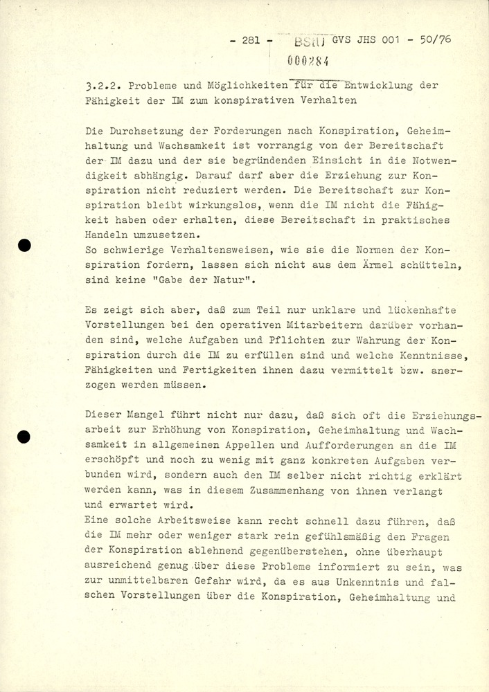 Dissertation "Zur Rolle und dem aktuell-politischen Inhalt eines aufgabenbezogenen Feindbildes in der Zusammenarbeit mit IM"