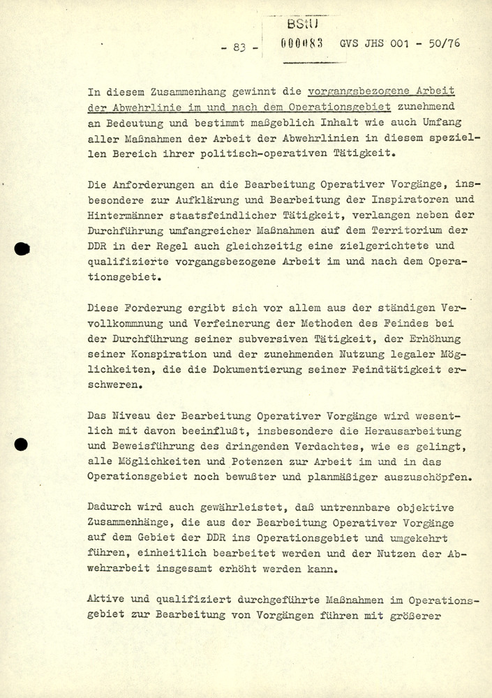 Dissertation "Zur Rolle und dem aktuell-politischen Inhalt eines aufgabenbezogenen Feindbildes in der Zusammenarbeit mit IM"