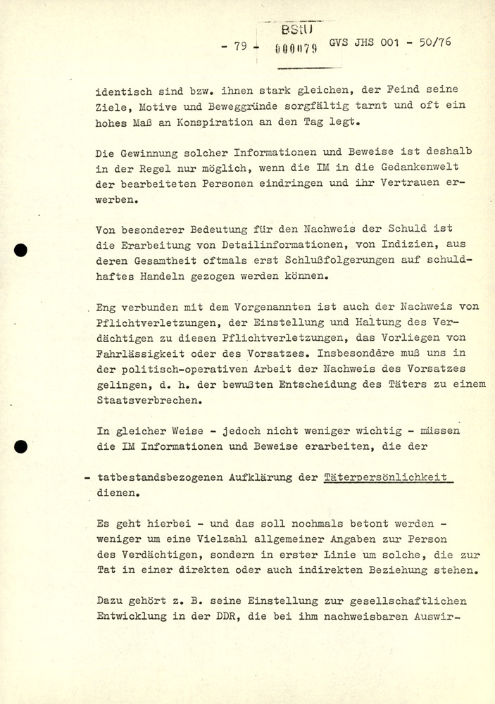 Dissertation "Zur Rolle und dem aktuell-politischen Inhalt eines aufgabenbezogenen Feindbildes in der Zusammenarbeit mit IM"