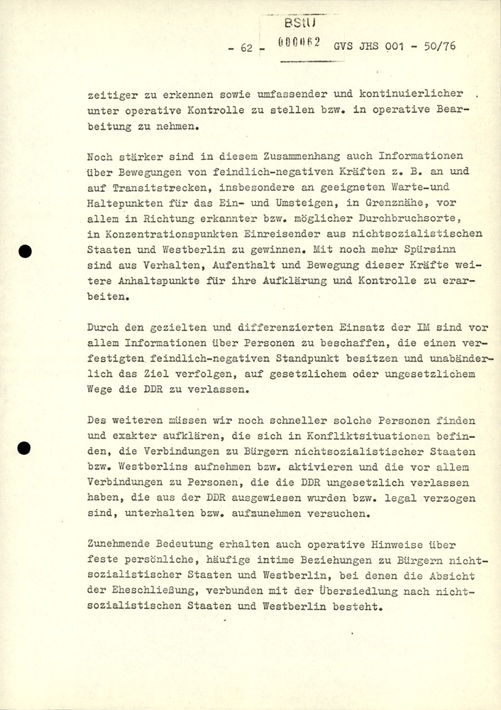 Dissertation "Zur Rolle und dem aktuell-politischen Inhalt eines aufgabenbezogenen Feindbildes in der Zusammenarbeit mit IM"