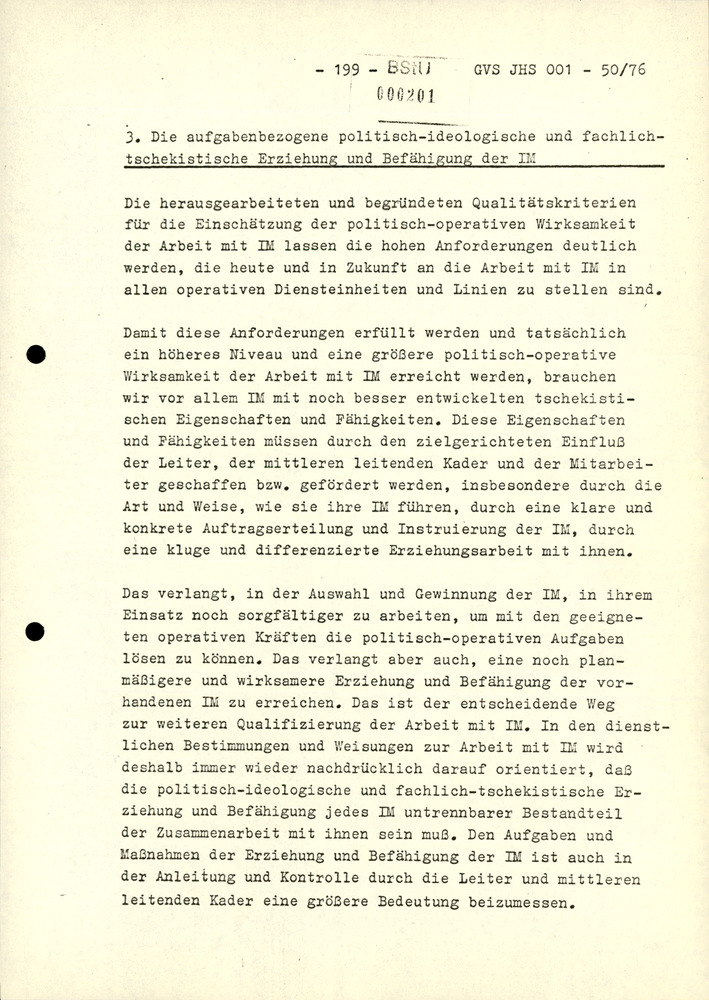 Dissertation "Zur Rolle und dem aktuell-politischen Inhalt eines aufgabenbezogenen Feindbildes in der Zusammenarbeit mit IM"