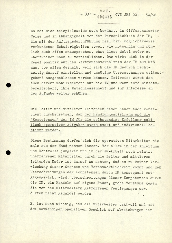 Dissertation "Zur Rolle und dem aktuell-politischen Inhalt eines aufgabenbezogenen Feindbildes in der Zusammenarbeit mit IM"
