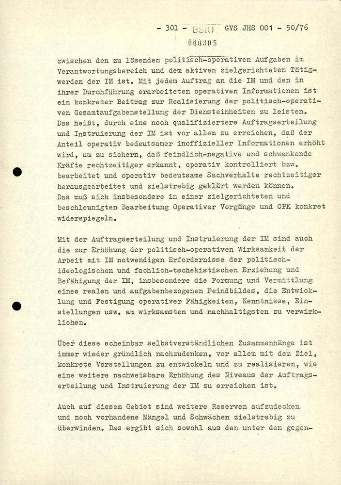 Dissertation "Zur Rolle und dem aktuell-politischen Inhalt eines aufgabenbezogenen Feindbildes in der Zusammenarbeit mit IM"
