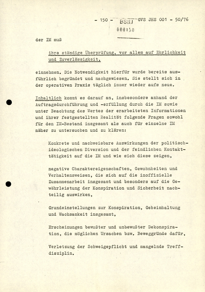 Dissertation "Zur Rolle und dem aktuell-politischen Inhalt eines aufgabenbezogenen Feindbildes in der Zusammenarbeit mit IM"