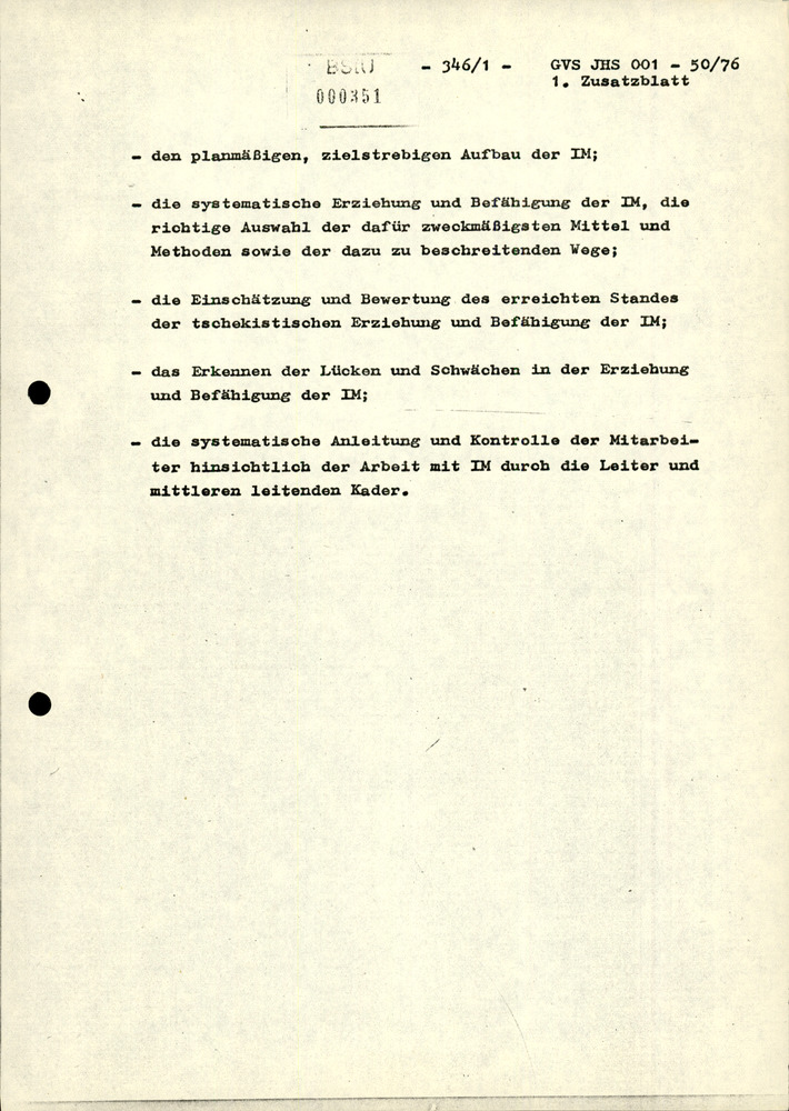 Dissertation "Zur Rolle und dem aktuell-politischen Inhalt eines aufgabenbezogenen Feindbildes in der Zusammenarbeit mit IM"